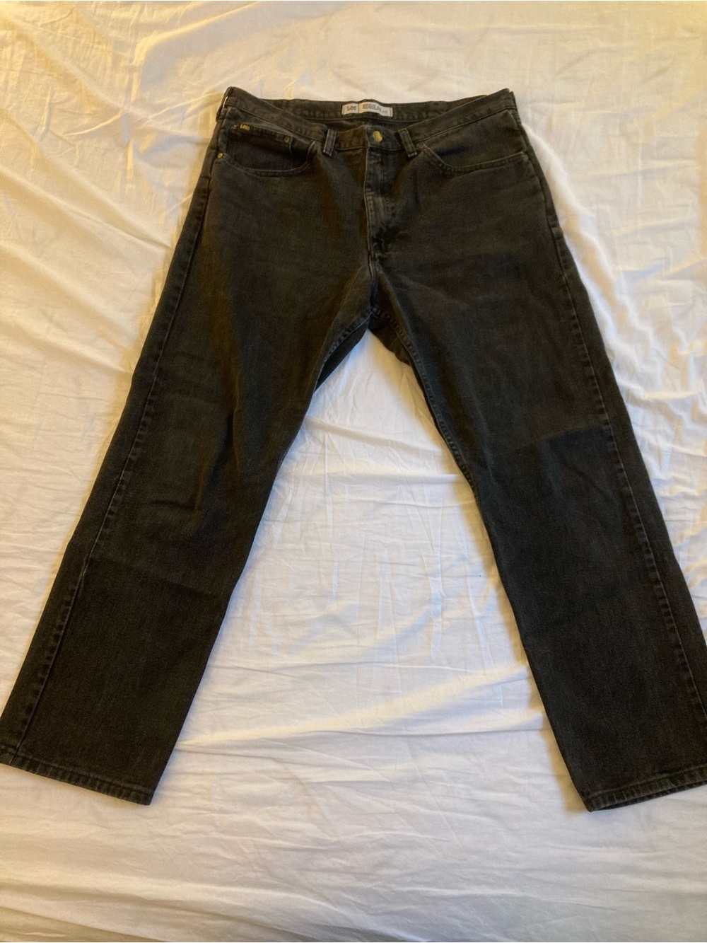 Vintage Lee Men's Black Regular Fit Jeans